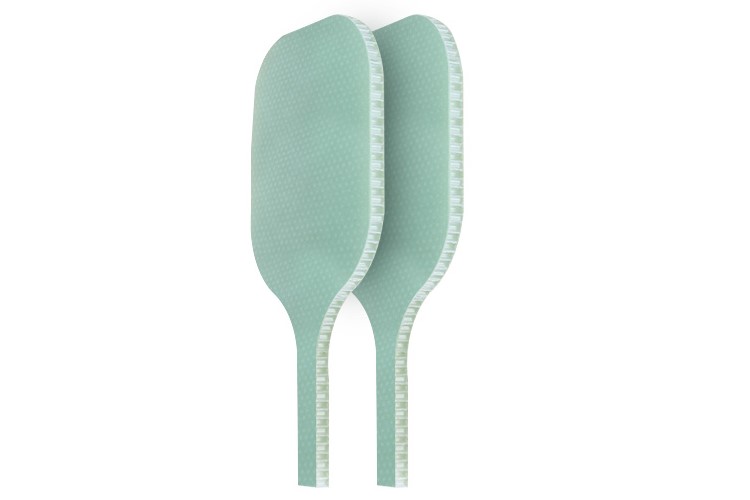 green fiberglass face Polypropylene Honeycomb Core Pickleball Paddle